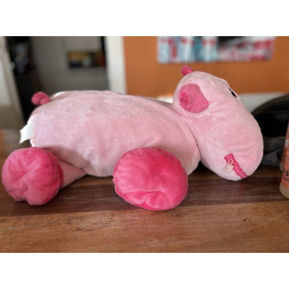 Pink Pig Stuffies   Multiple Pouches For Children
